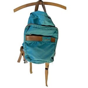 Vtg LL Bean‎ Green Bookbag Backpack Hiking Outdoor Camping Utility Travel